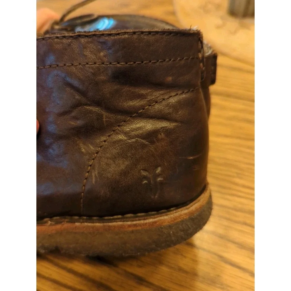 Men's Frye Lace Up Distressed Brown Leather Chukka Ankle Boots 8.5 D